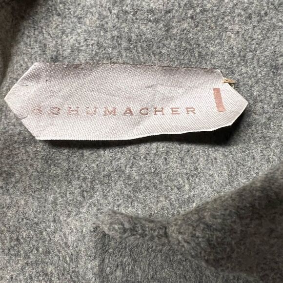 Vintage SCHUMACHER Grey Wool Crop Jacket Womens Sz M - Picture 8 of 10